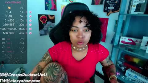 Snapshot of alesyahampton chatting on February 9, 3:34 pm Crespa Ruidosa online show from February 9, 3:34 pm