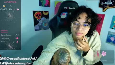Snapshot of alesyahampton chatting on January 16, 12:09 pm Crespa Ruidosa online show from January 16, 12:09 pm