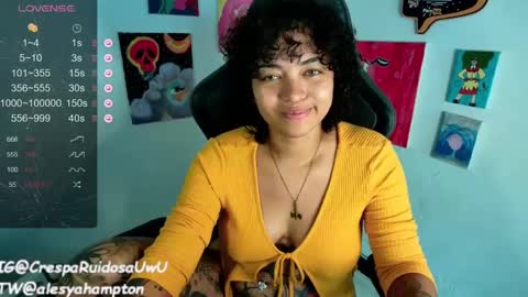 Snapshot of alesyahampton chatting on January 21, 10:08 pm Crespa Ruidosa online show from January 21, 10:08 pm