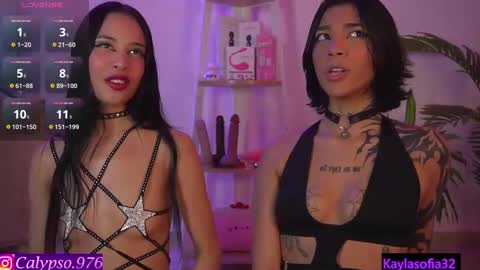 Snapshot of calypso_and_ge1 chatting on February 20, 3:41 pm Calypso and Kayla online show from February 20, 3:41 pm