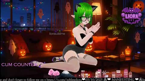 Snapshot of liorasublime chatting on October 3, 6:07 am im Liora uwu online show from October 3, 6:07 am
