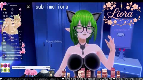 Snapshot of liorasublime chatting on September 15, 9:06 am im Liora uwu online show from September 15, 9:06 am