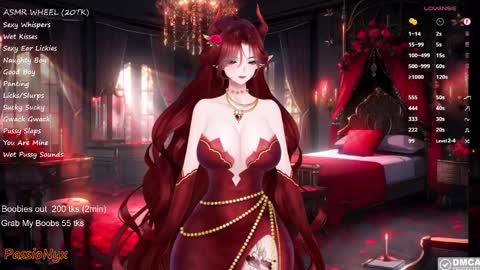 Snapshot of passionyx chatting on February 3, 2:03 am Succubus Nyx online show from February 3, 2:03 am