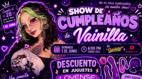 Vainilla Independent model online show from May 23, 1:26 am