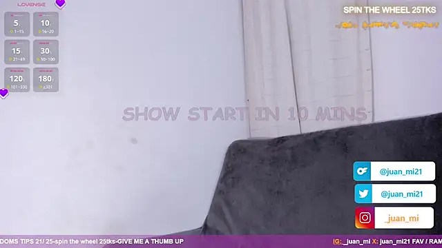 juanmiss online show from December 19, 6:00 pm