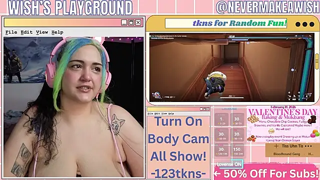 nevermakeawish online show from February 13, 4:52 pm