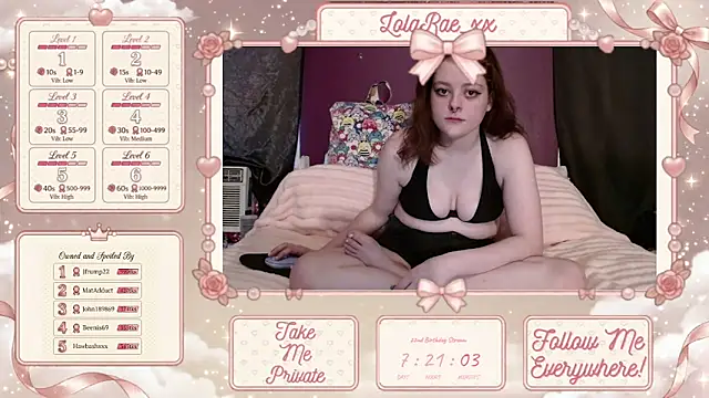 lolarae xx online show from June 6, 4:57 pm