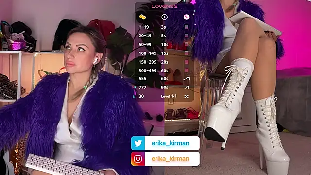 Erika Kirman online show from January 17, 2:35 pm