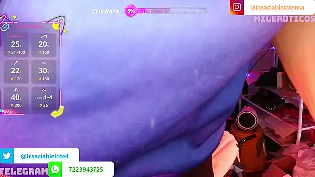 LaInsaciableIntensa online show from April 27, 1:57 am