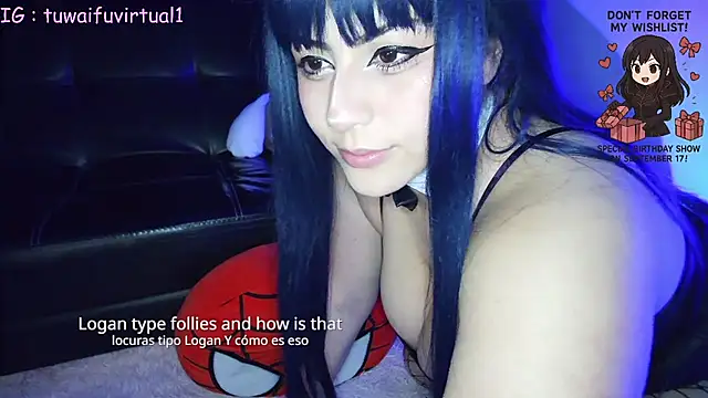 Snapshot of TuWaifuVirtual1 chatting on September 11, 1:28 am TuWaifuVirtual1 online show from September 11, 1:28 am